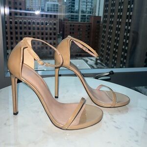Stuart Weitzman Beige Nudistsong Strap Sandal